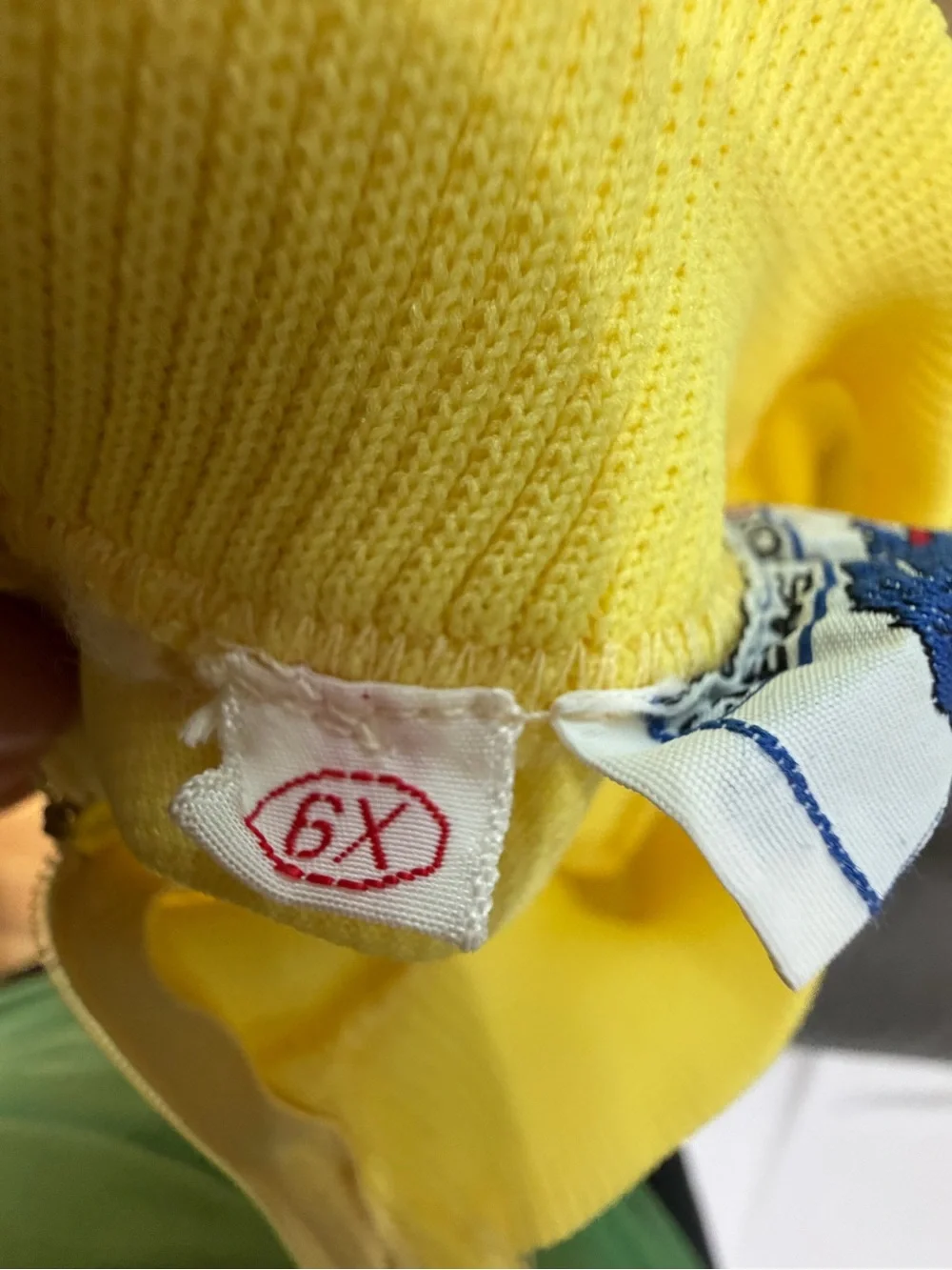 Lacoste Yellow Short Sleeve Knit Tunic with Ribbed Mock Neck